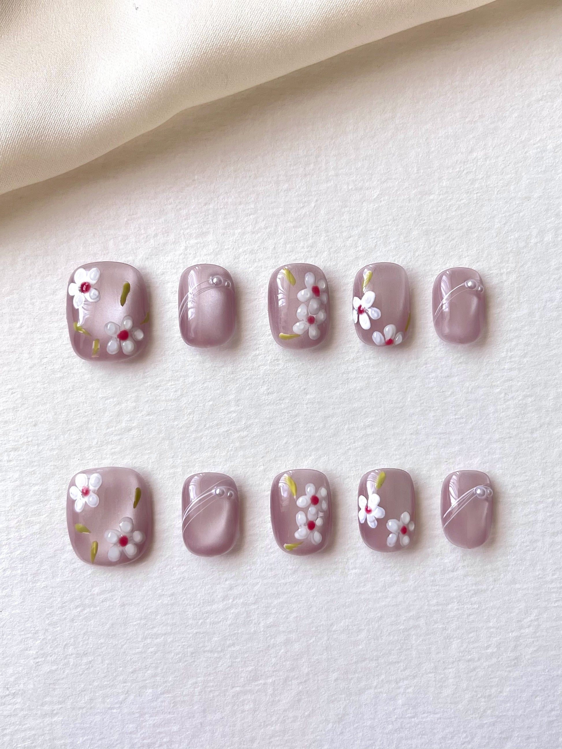 Rosa Kirschblüten Press Ons