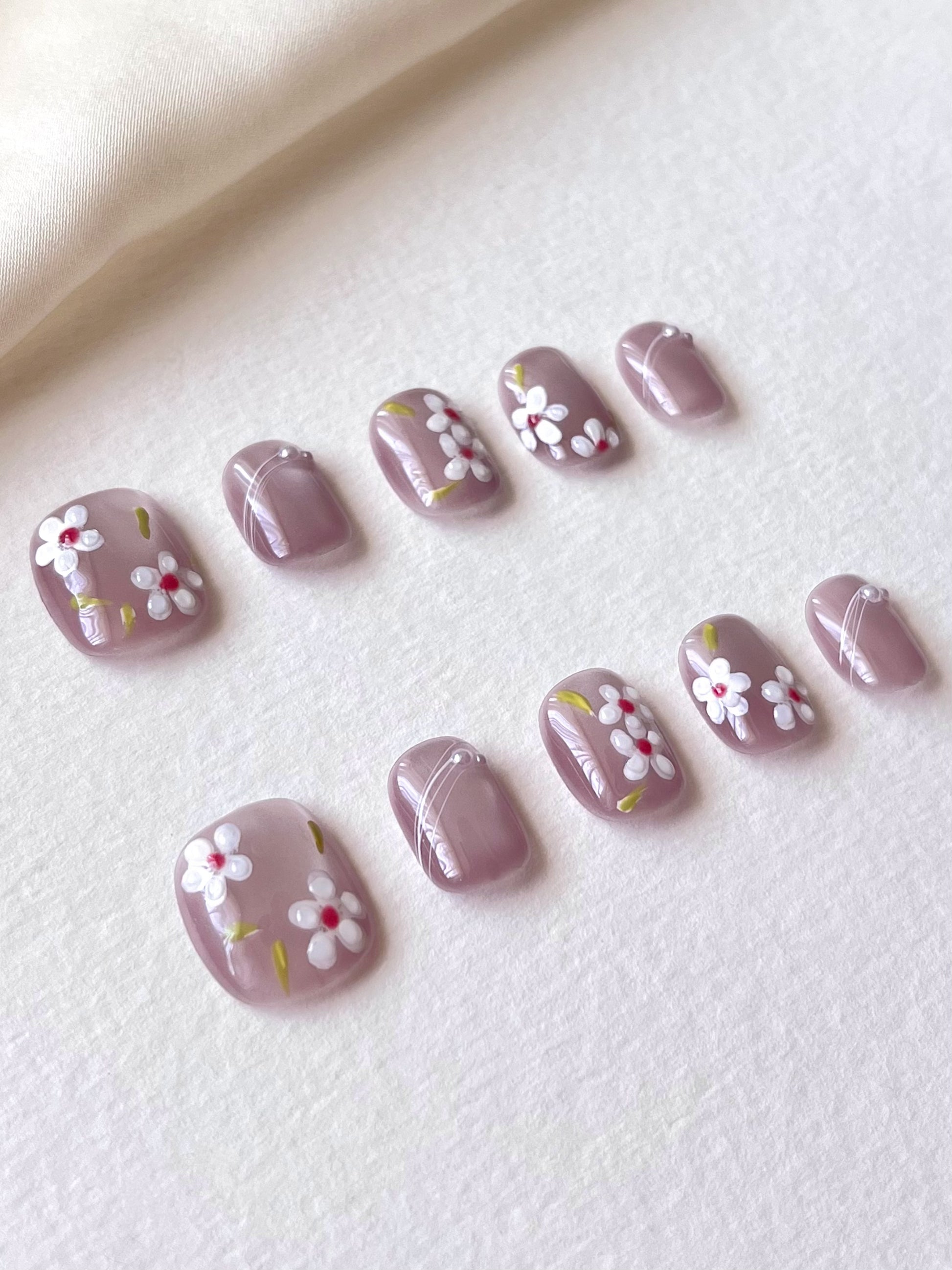 Rosa Kirschblüten Press Ons