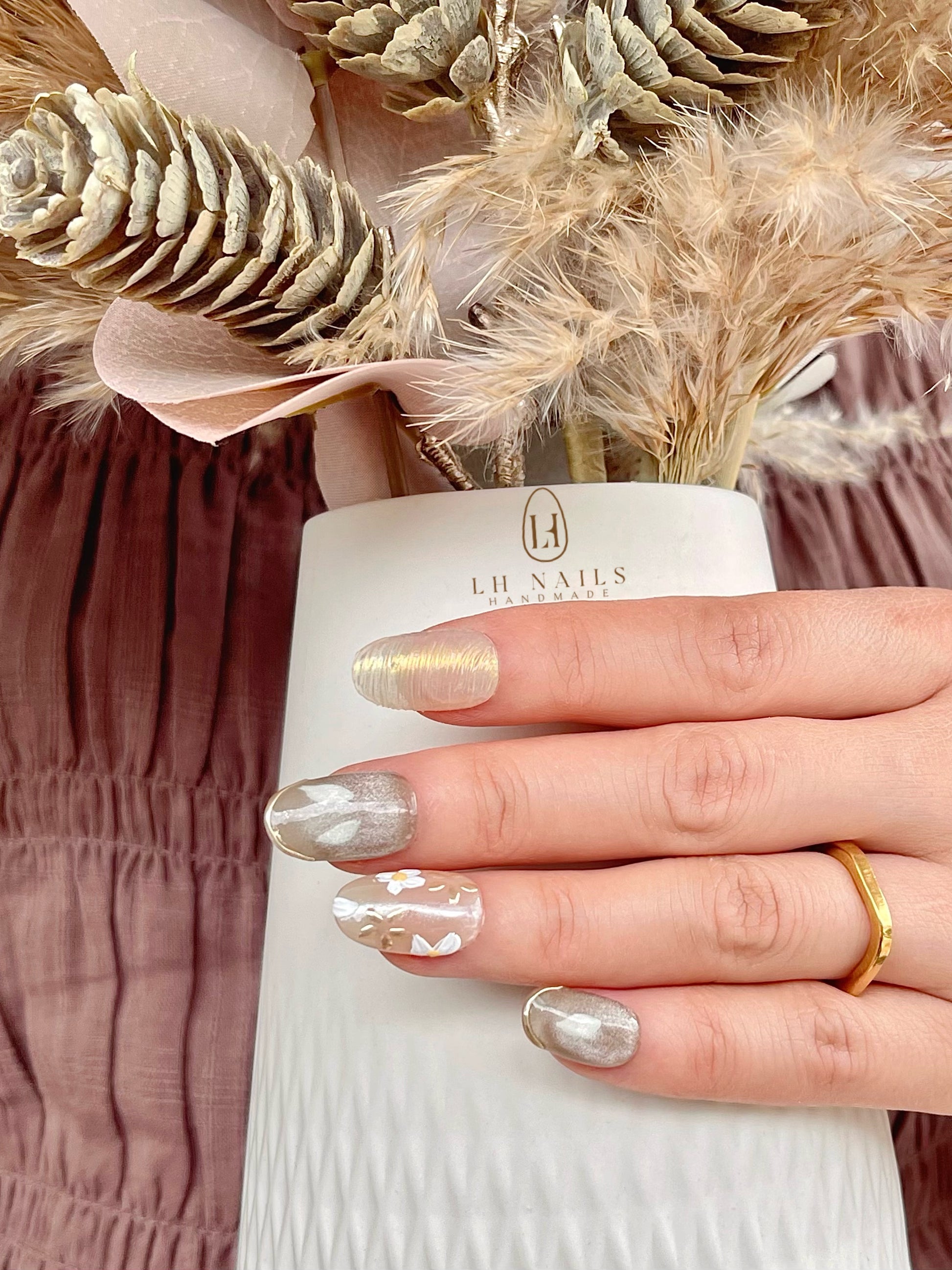 Herbstliche Kurze Press on Nails