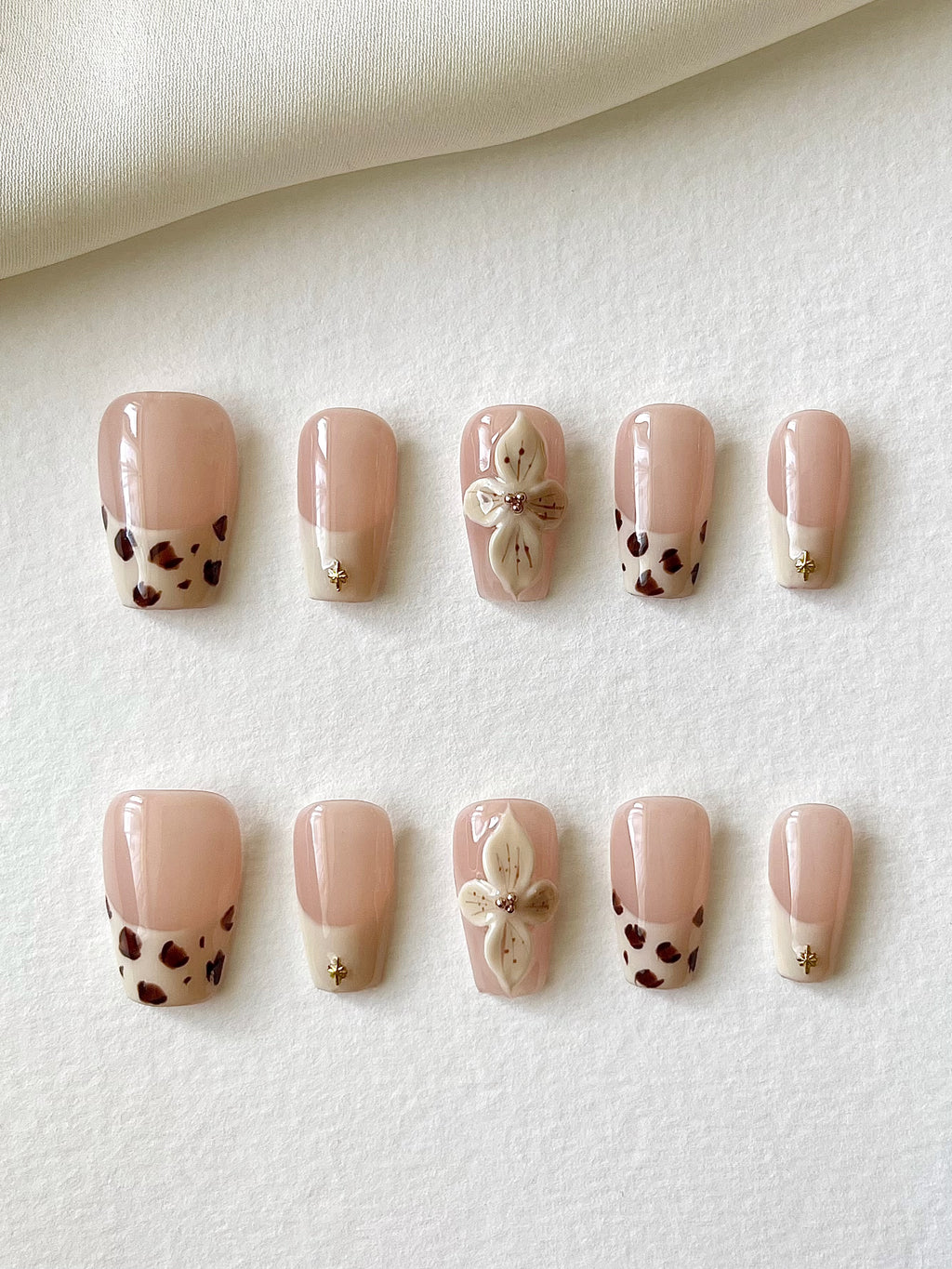 Leopardenmuster 3D Press Ons