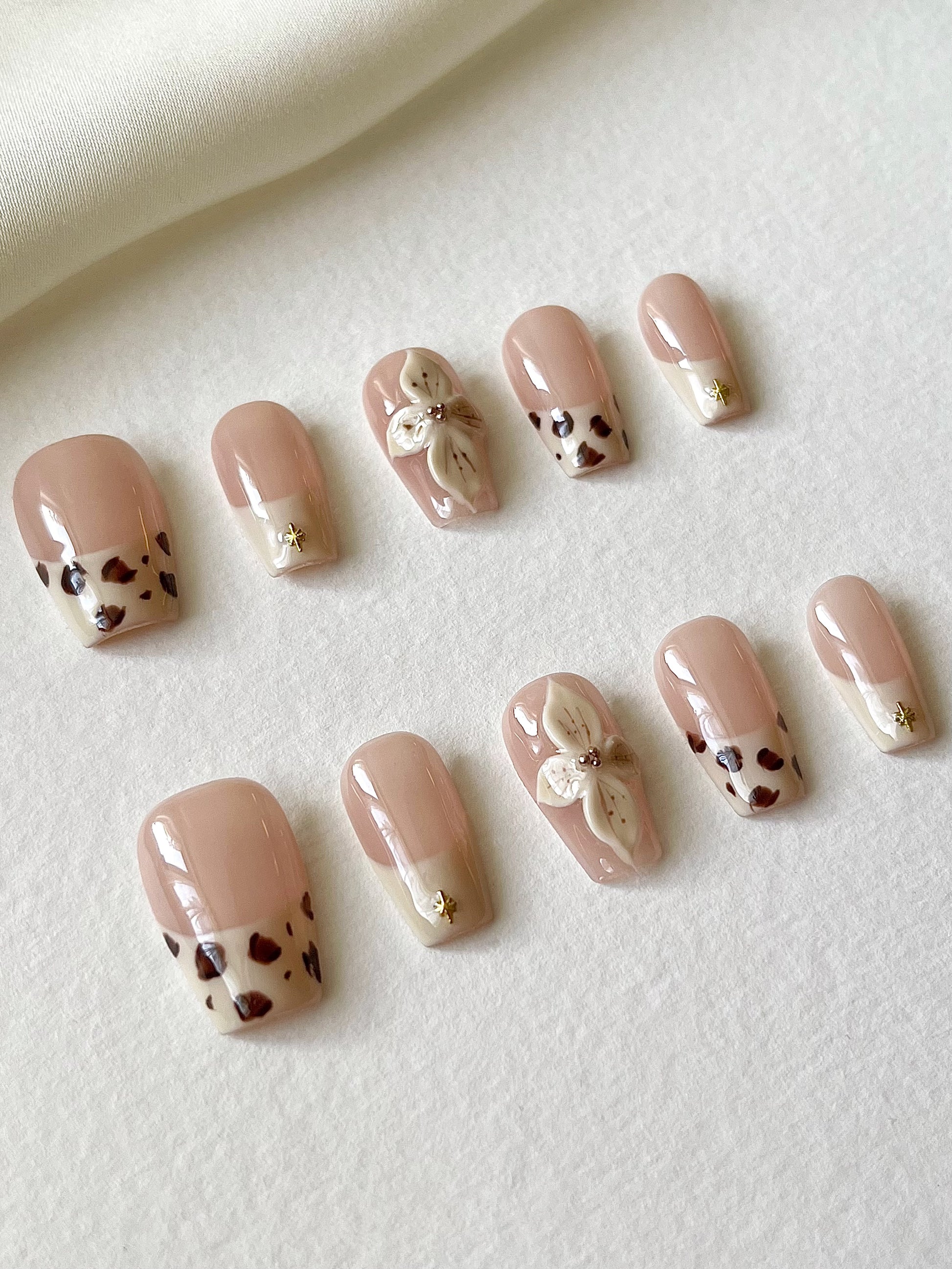 Leopardenmuster 3D Press Ons