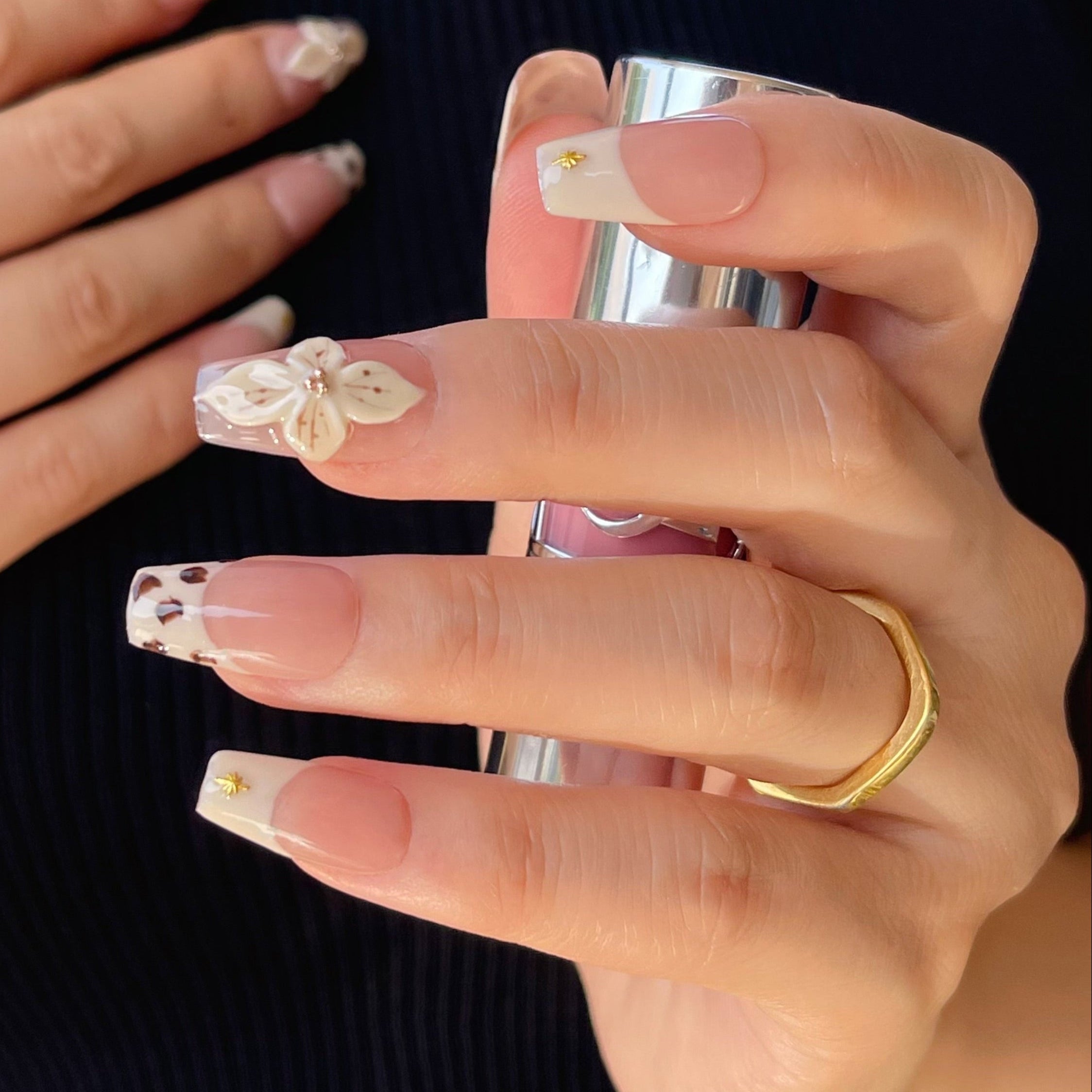 Leopardenmuster 3D Press Ons