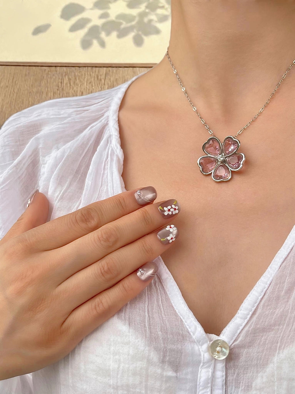 Rosa Kirschblüten Press Ons